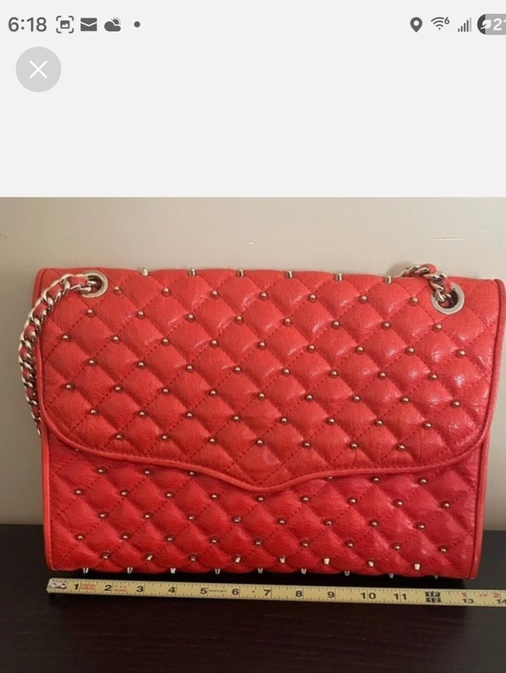 Rebecca Minkoff Coral Quilted Leather Shoulder Bag with Chain Strap